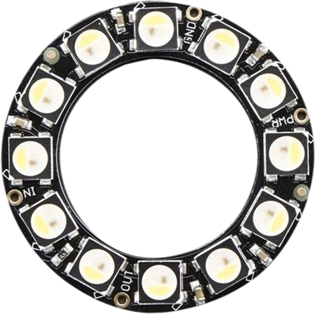 NeoPixel Ring 12 — 12 addressable RGB pixels